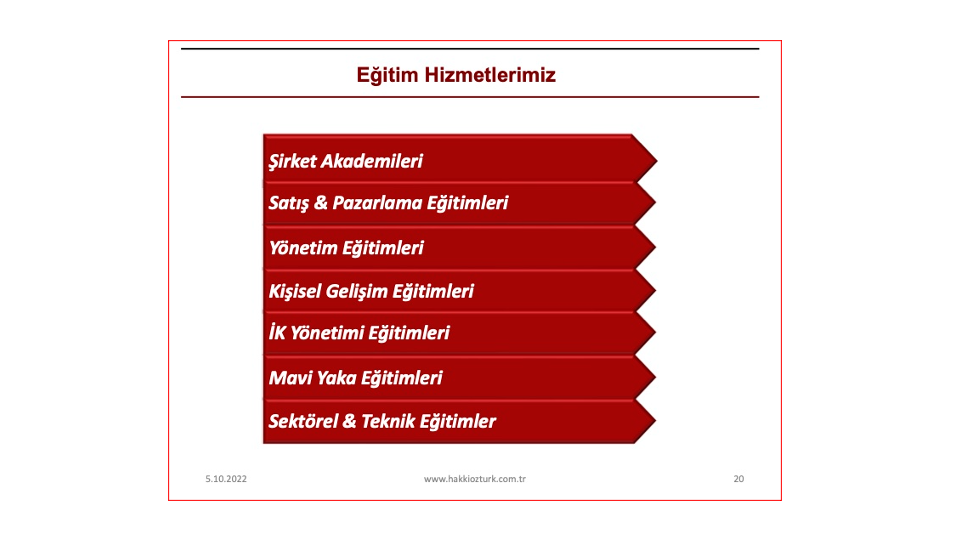 Eğitim Hizmetleri Danışmanlığı